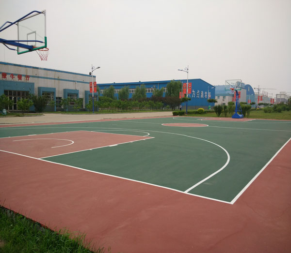 河北省廊坊市开发区工厂硅pu篮球场塑胶面层4m